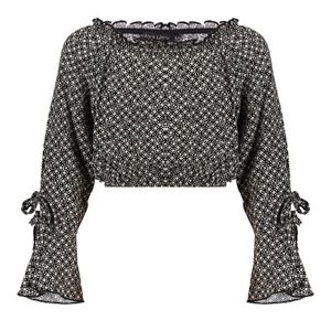 Frankie & Liberty Meisjes blouse - Hope - Zwart logoprint