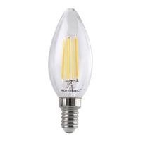 E14 LED Filament Lamp - 4 Watt 470 lumen - 2700K warm wit licht - kleine fitting - Vervangt 40 Watt - C37 kaarslamp