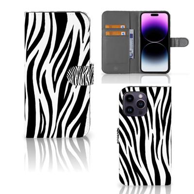 iPhone 15 Pro Max | Telefoonhoesje | Met pasjeshouder | Zebra