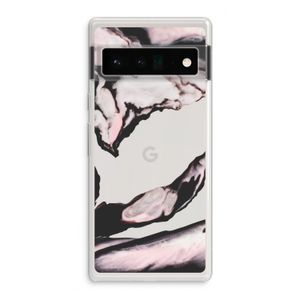 Roze stroom: Google Pixel 6 Pro Transparant Hoesje