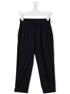 Emporio Armani Kids pantalon à ourlet retroussé - Bleu