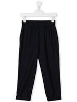 Emporio Armani Kids pantalon à ourlet retroussé - Bleu