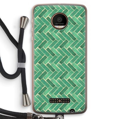 Moroccan tiles 2: Motorola Moto Z Force Transparant Hoesje met koord