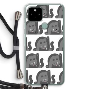 Cats: Pixel 5 Transparant Hoesje met koord