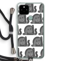 Cats: Pixel 5 Transparant Hoesje met koord
