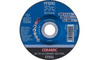 PFERD EH 125-1,6 CERAMIC SGP STEEL 61300125 Doorslijpschijf gebogen 125 mm 25 stuk(s) Staal