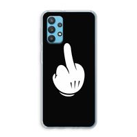 Middle finger black: Samsung Galaxy A32 4G Transparant Hoesje