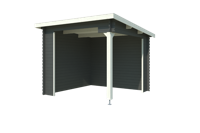 Overkapping Lara 275x275 Carbon Grey-Wit - Outdoor life