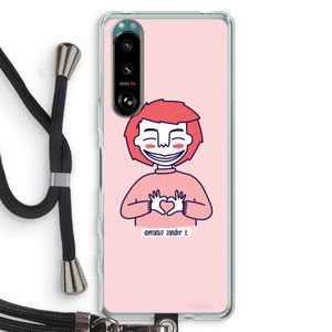 Hartje: Sony Xperia 5 III Transparant Hoesje met koord
