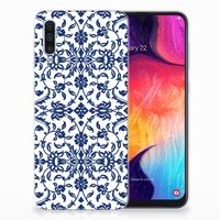 Samsung Galaxy A50 TPU Case Flower Blue