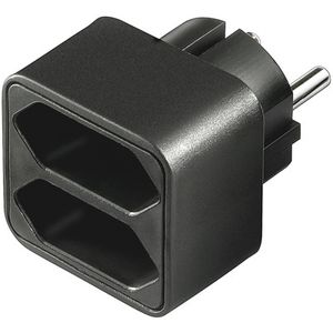 goobay Voedingsadapter 1 beschermend contact -> Euro stekkerdoos adapter