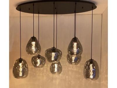 Hanglamp Celeste 8L Ovaal - Smoke