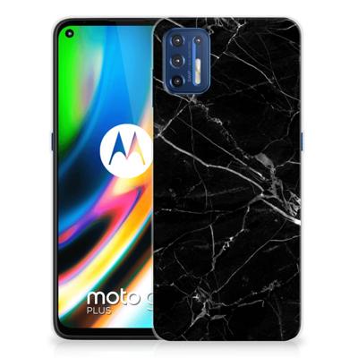 Motorola Moto G9 Plus | TPU | Siliconen hoesje | Marmer Zwart - Origineel Cadeau Vader