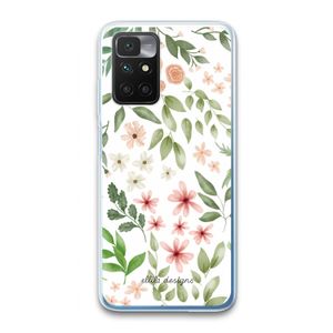 Botanical sweet flower heaven: Xiaomi Redmi 10 Transparant Hoesje