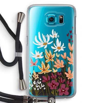Painted wildflowers: Samsung Galaxy S6 Transparant Hoesje met koord