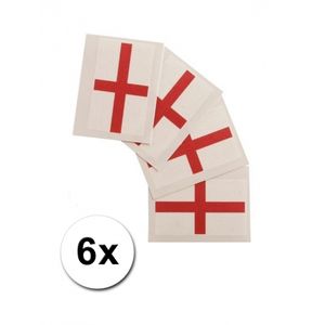 6 Engelse vlag tattoo stickers