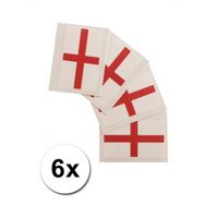 6 Engelse vlag tattoo stickers - thumbnail