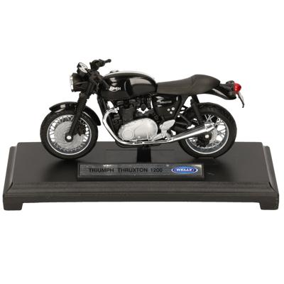 Model motor Triumph Thruxton 1200 - zwart - schaal 1:18 - speelgoed motor Model motor Triumph Thruxton 1200 - zwart - schaal 1:18 - speelgoed motor