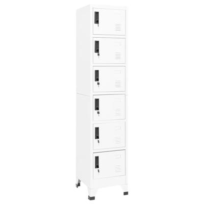 Lockerkast 38x40x180 cm staal wit