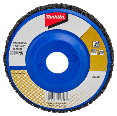Makita Accessoires Reinigingsschijf 115mm zwart - B-29050 B-29050