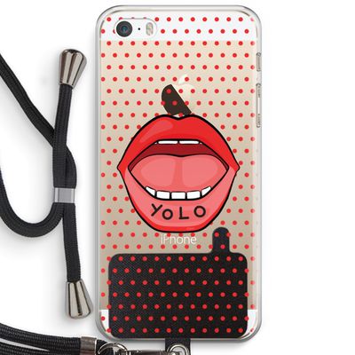 Yolo Denise: iPhone 5 / 5S / SE Transparant Hoesje met koord