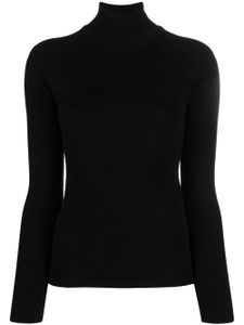 Max Mara pull en maille fine à col montant - Noir