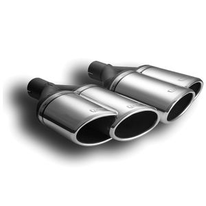 Ulter Sport Uitlaatsierstuk (rechts) - Dubbel Ovaal 160x65mm - Lengte 200mm - Montage ->50mm - RVS USN256R