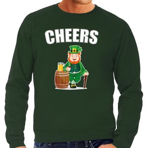 Cheers bier St. Patricks day sweater / kostuum groen heren