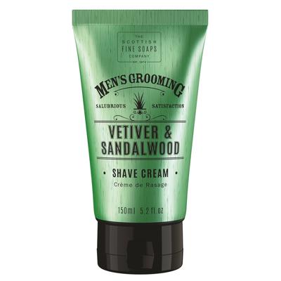 Scottish Fine Soaps Men's Grooming Vetiver & Sandalwood Shave Cream 150ml