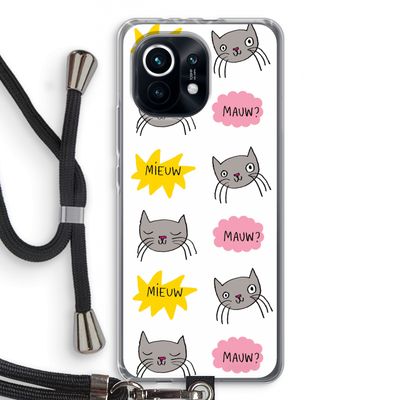 Meow: Xiaomi Mi 11 Transparant Hoesje met koord