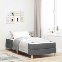 Boxspring bed Donkergrijs en Bruin 90 x 190 cm