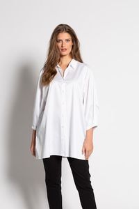 Ulla Popken Blouse, oversized, wijde 3/4 mouwen, lange zijsplitten - Grote Maten Ulla Popken Blouse, oversized, wijde 3/4 mouwen, lange zijsplitten - Grote Maten