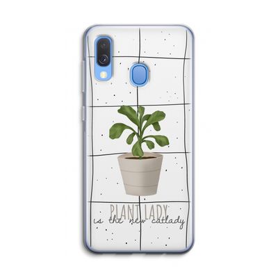 Kamerplant op vensterruit: Samsung Galaxy A40 Transparant Hoesje