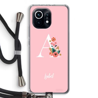 Pink Bouquet: Xiaomi Mi 11 Transparant Hoesje met koord