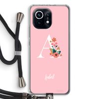 Pink Bouquet: Xiaomi Mi 11 Transparant Hoesje met koord