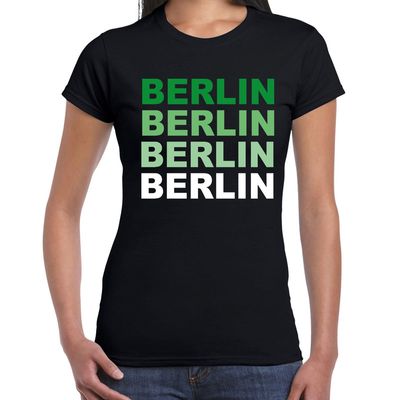 Berlin / Berlijn t-shirt zwart voor dames Berlin / Berlijn t-shirt zwart voor dames
