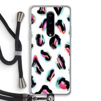 Cheetah color: OnePlus 8 Transparant Hoesje met koord