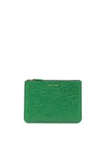 Comme Des Garçons Wallet portefeuille zippé à design embossé - Vert - thumbnail