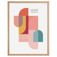 Acaza Fotokader - Fotolijst - 60x80 cm - MDF hout - Lichte Eik kleur - thumbnail