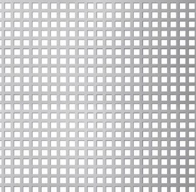 Stalen geperforeerde plaat vierkant 10 x steek 15 x dikte 1,5 mm - per m²