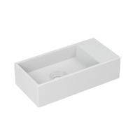 INK - Fontein Porselein Rechts Zonder Kraangat - 360x180x90 mm - Mat Wit