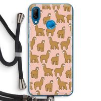 Alpacas: Huawei P20 Lite Transparant Hoesje met koord