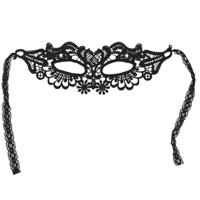 Verkleed oogmasker - zwart kant - volwassenen - Halloween/gemaskerd bal - burlesque