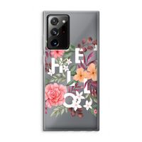 Hello in flowers: Samsung Galaxy Note 20 Ultra / Note 20 Ultra 5G Transparant Hoesje