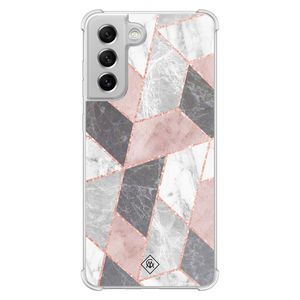 Samsung Galaxy S21 FE shockproof hoesje - Stone grid
