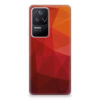 TPU Hoesje voor Xiaomi Poco F4 Polygon Red - thumbnail