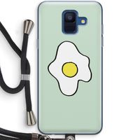 Spiegelei: Samsung Galaxy A6 (2018) Transparant Hoesje met koord
