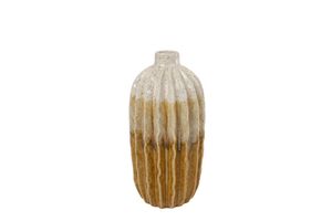 Vaas Ridge S oker aardew 13x13x27cm