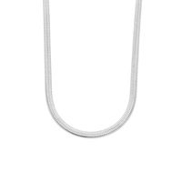 Ketting Slangschakel plat staal zilverkleurig 42 cm