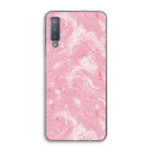 Abstract Painting Pink: Samsung Galaxy A7 (2018) Transparant Hoesje